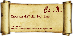 Csongrádi Norina névjegykártya